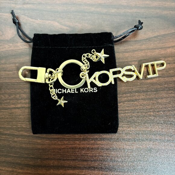 Michael Kors - KorsVIP Gold Key chain/purse charm, EUC - Picture 1 of 4